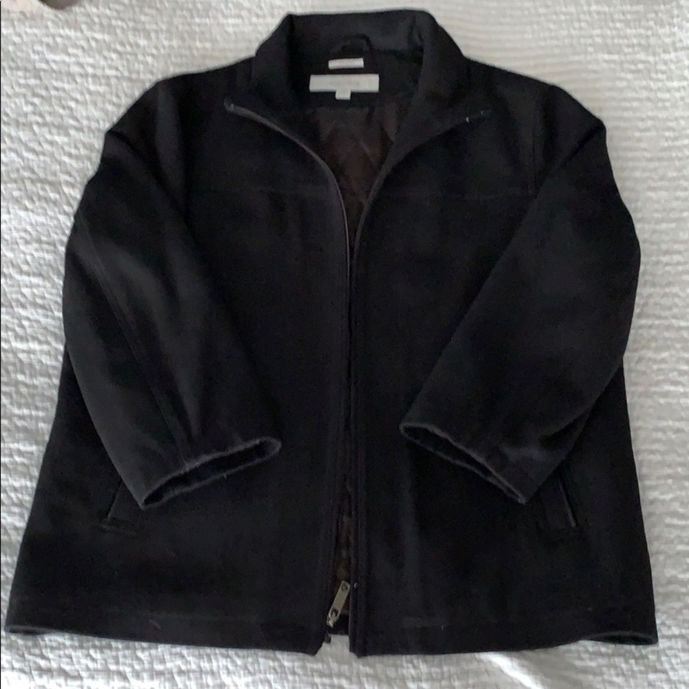 Perry Ellis Portfolio XL black wool coat